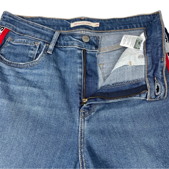 Levi’s 721 High Rise Side Stripe Jeans Size 29 - Picture 4 of 15